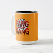 Fang Gang T-shirt Tweekleurige Koffiemok (Voorkant links)