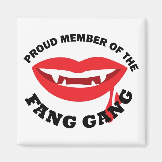 Fang Gang Vierkante Magneet (Wit) (Voorkant)