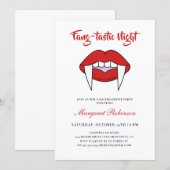 Fang-tastic Night Vampire Thema Bachelorette Party Kaart (Voorkant / Achterkant)