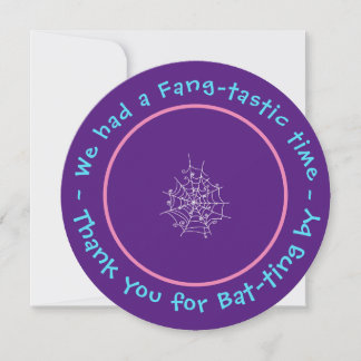 Fang-tastic Spiderweb & Bat Verjaardag Bedankt Aut Feestdagenkaart