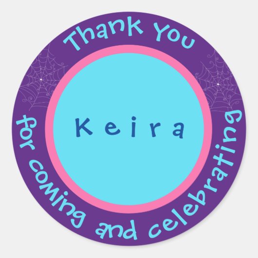 Fang-tastic Spideweb Dank u verzegeling - Sticker (Voorkant)