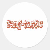 Fang-tastische geschenken ronde sticker (Voorkant)