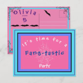 Fang-tastische spinnenweb- en vleermuis-verjaardag briefkaart (Voorkant / Achterkant)