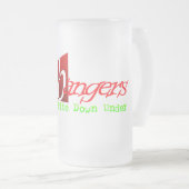 FangBangers nemen een bite onder glas Matglas Bierpul (Voorkant rechts)