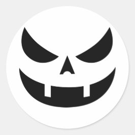 Fanged Grinning Pumpkin Face Sticker