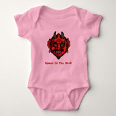 Fanged Horned Red Devil Romper (Voorkant)