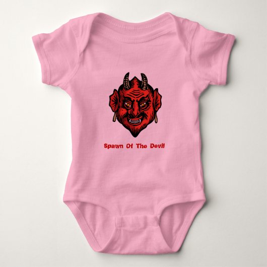 Fanged Horned Red Devil Romper (Voorkant)