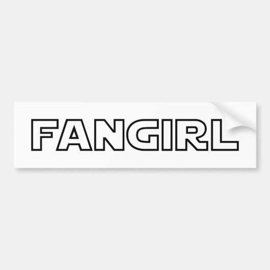 FANGIRL BUMPERSTICKER (Voorkant)