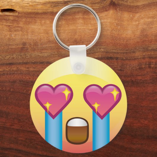 Fangirl Excuses Happy Emoji Sleutelhanger (Voorkant)