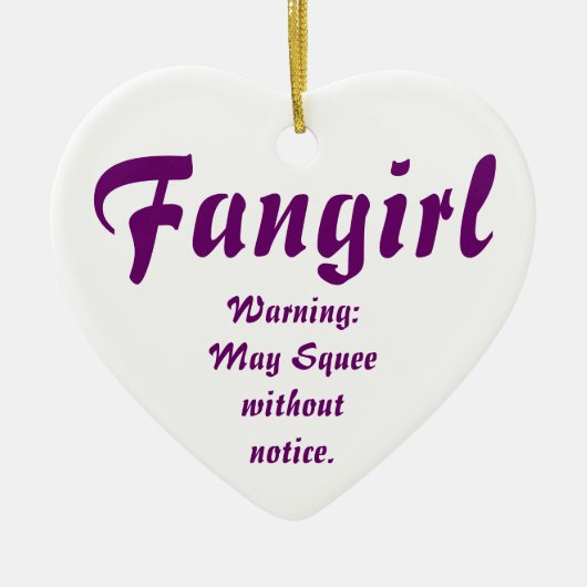 Fangirl/Fanfic Keramisch Ornament (Voorkant)