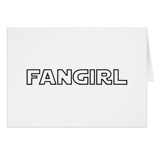 FANGIRL KAART (Voorkant Horizontaal)