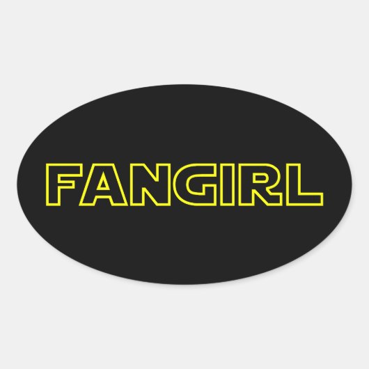 FANGIRL OVALE STICKER (Voorkant)