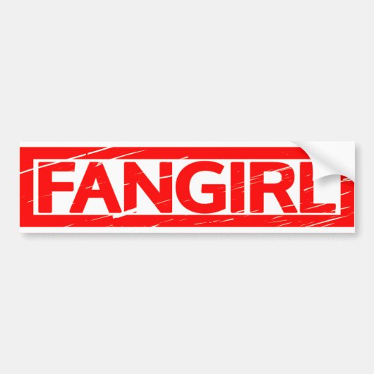Fangirl Stamp Bumpersticker (Voorkant)