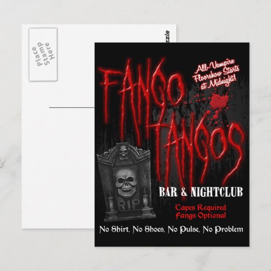 Fango Tangos Vampire Nightclub Briefkaart (Voorkant / Achterkant)
