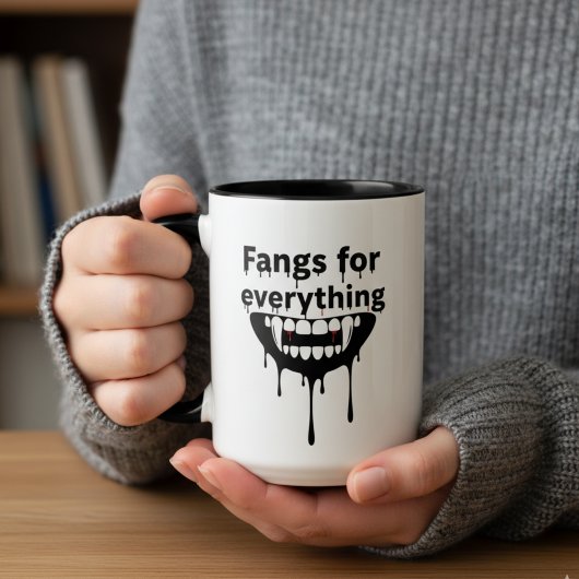 Fangs for Everything Mug | Vampire Teeth Halloween Mok