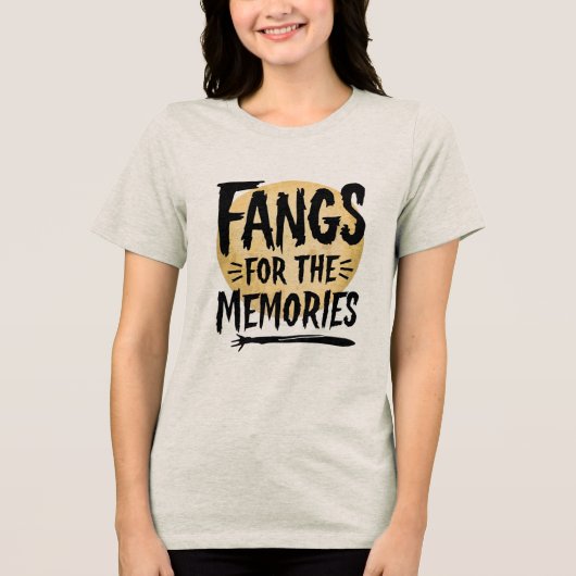 Fangs for the Memories Halloween Vrouwen T-shirts (Voorkant)