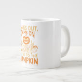 Fangs Out Game On Pumpkin Sports Halloween Grote Koffiekop (Voorkant rechts)