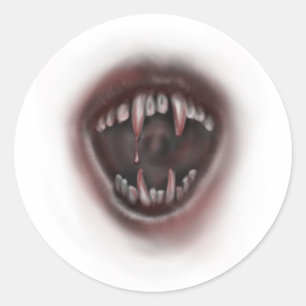 Fangs Ronde Sticker