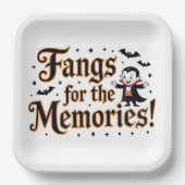 Fangs voor de herinneringen papieren bordje (Voorkant)