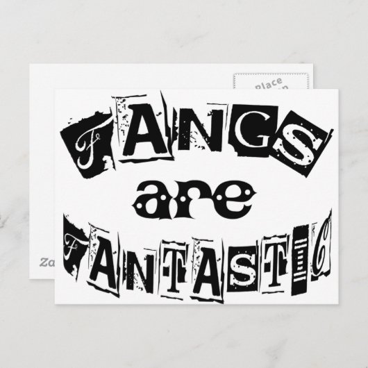 Fangs zijn fantastisch briefkaart (Voorkant / Achterkant)
