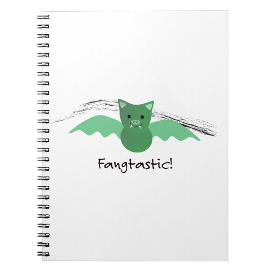 Fangtastic Green Bat Notitieboek (Voorkant)