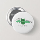 Fangtastic Green Bat Ronde Button 5,7 Cm (Voorkant /achterkant)