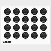 Fangtastisch Grappige Halloween-grap Dark BG Ronde Sticker (Vel)
