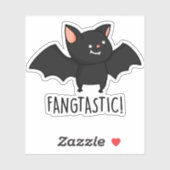 Fangtastische grappige Halloween-spreuk Sticker (Vel)