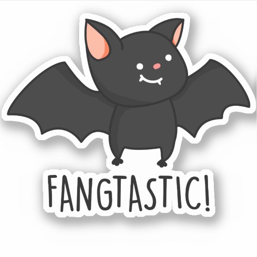 Fangtastische grappige Halloween-spreuk Sticker (Voorkant)