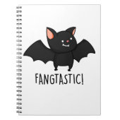 Fangtastische grappige Halloween zwarte vleermuis  Notitieboek (Voorkant)