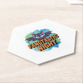 Fangtastische nacht kartonnen onderzetters (Schuin)