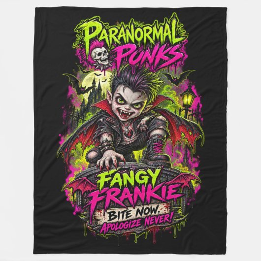 Fangy Frankie - Paranormale Punks Fleece Deken (Voorkant)