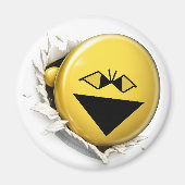 Fangy Multi 3D Emoji Round Magnet (Voorkant)