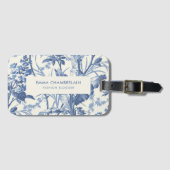 Fanical Blue en White Chinoiserie Custom Bagagelabel (Voorkant (horizontaal))