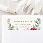 Fanical Gold Greenery Return Address Label (Insitu)