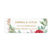 Fanical Gold Greenery Return Address Label (Voorkant)