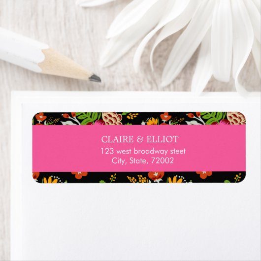 Fanical Gold Greenery Return Address Label (Insitu)