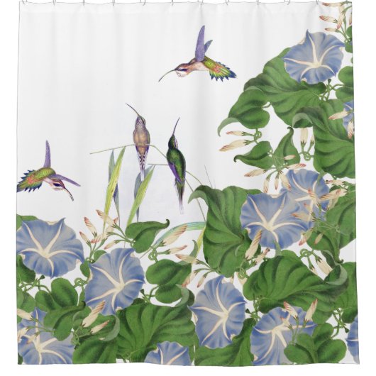 Fanical Morning Glory Flowers Floral Garden Douchegordijn (Voorkant)