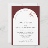 Fanical Photo Wedding Modern Burgundy Arch Kaart (Voorkant)