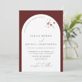 Fanical Photo Wedding Modern Burgundy Arch Kaart (Staand voorkant)