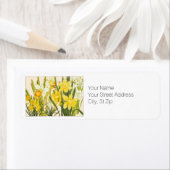 Fanisch adres van gele deffodils etiket (Insitu)