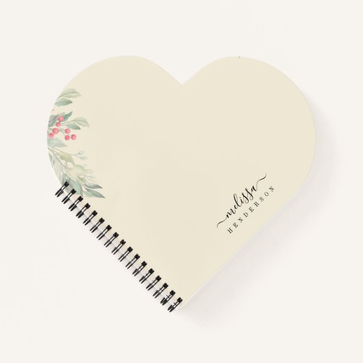 Fanische feestdag met kerstarode kersen notitieboek (Voorkant)