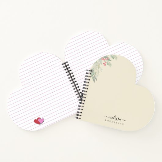 Fanische feestdag met kerstarode kersen notitieboek (Binnen)