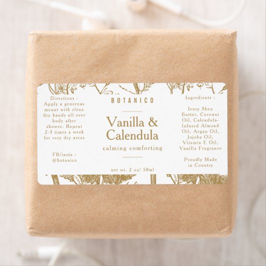 Fanische Floral Ingrediënten Gold White Labels (Insitu)