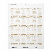 Fanische Floral Ingrediënten Gold White Labels (Full Sheet)