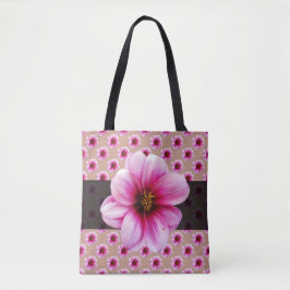 Fanische Floral roze op elke kleur Tote Bag