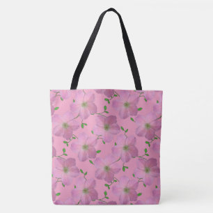 Fanische Floral roze op elke kleur Tote Bag