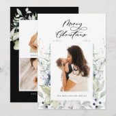 Fanische foto van Merry KerstArctic Winter Feestdagenkaart (Voorkant / Achterkant)