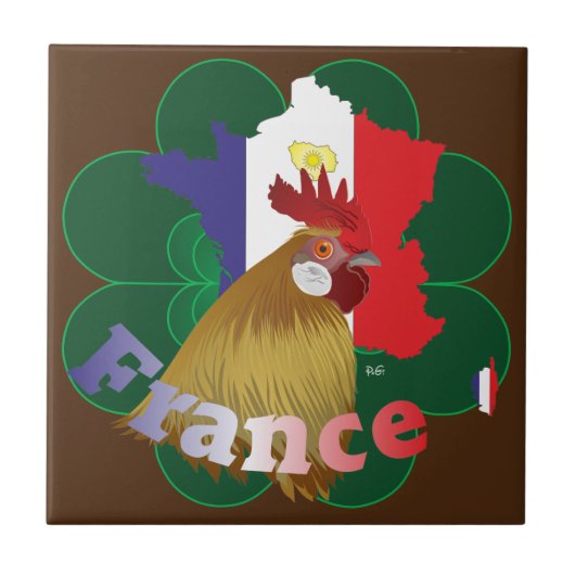Fankreich - France Fliese Tegeltje (Voorkant)