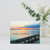 Fannin Landing Pier op Sunset - Barnett Reservoir Briefkaart (Staand voorkant)